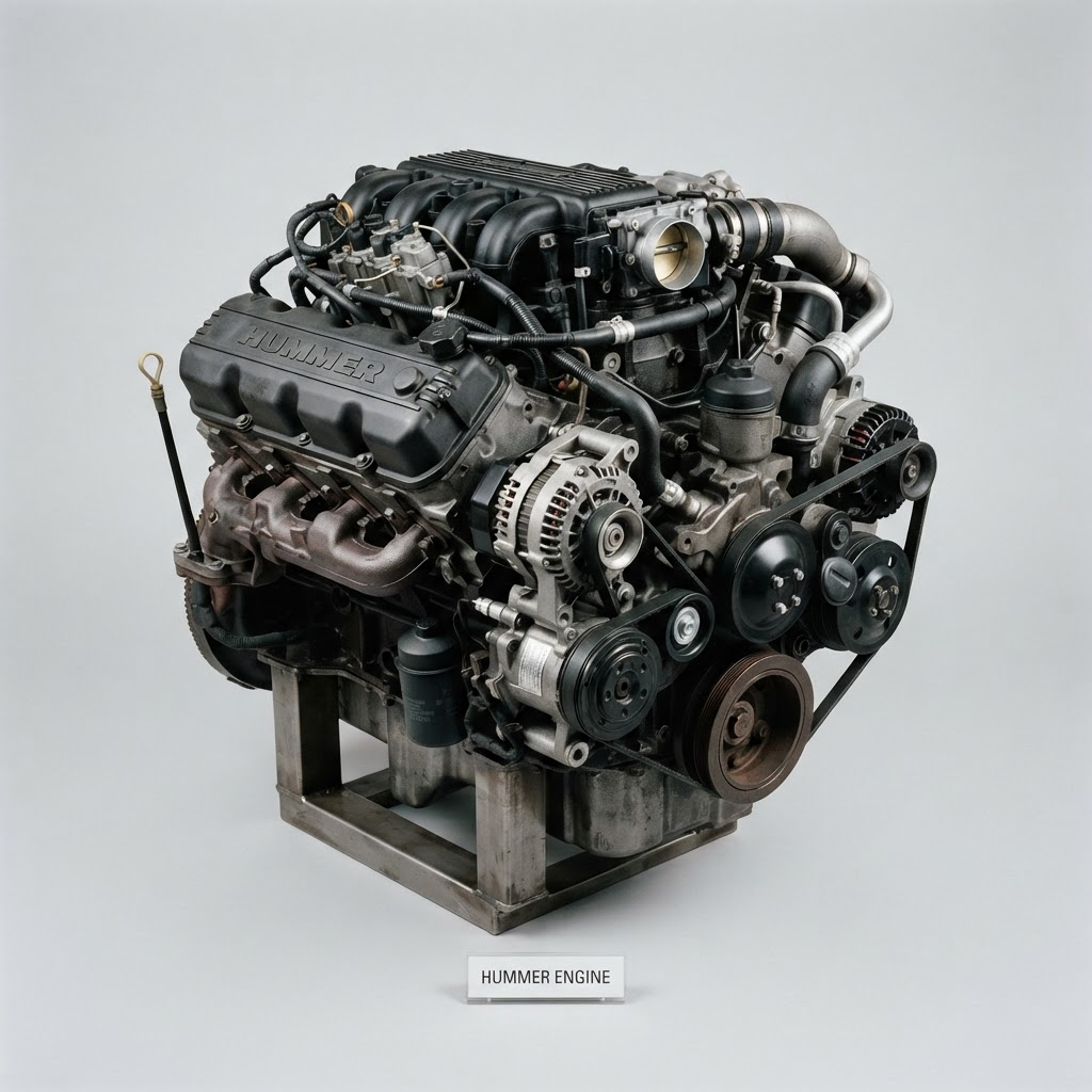 2003 Hummer H2 Engine - (6.0L, VIN U, 8th digit, opt LQ4)